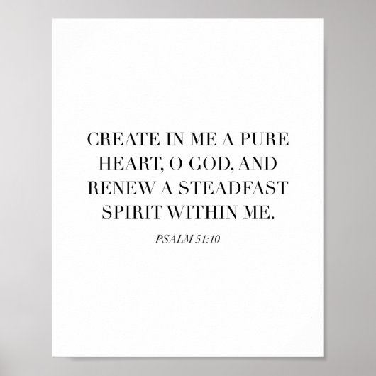 Psalm 51:10 poster (Vorne)