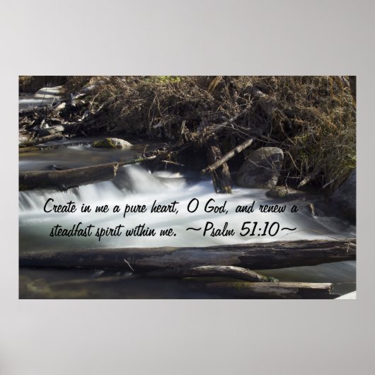 Psalm 51:10 Poster (Vorne)