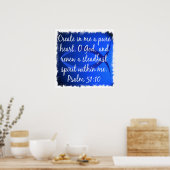 Psalm 51:10 poster (Küche)