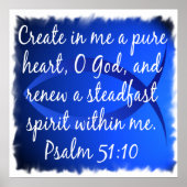 Psalm 51:10 poster (Vorne)