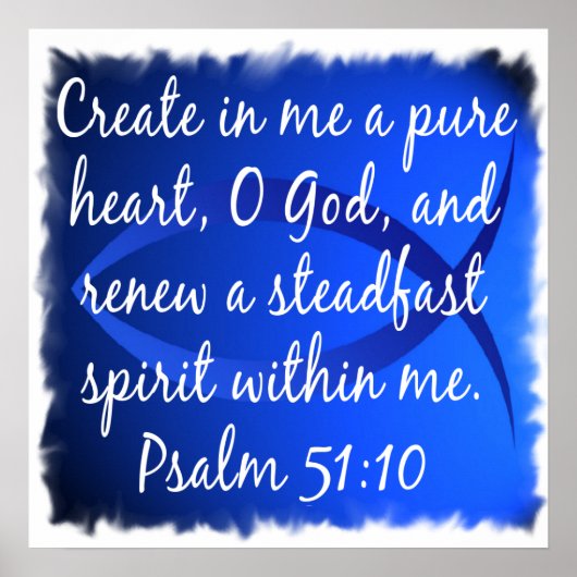 Psalm 51:10 poster (Vorne)