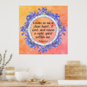 Psalm 51:10 poster (Küche)