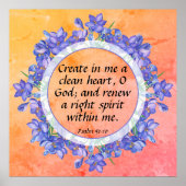 Psalm 51:10 poster (Vorne)
