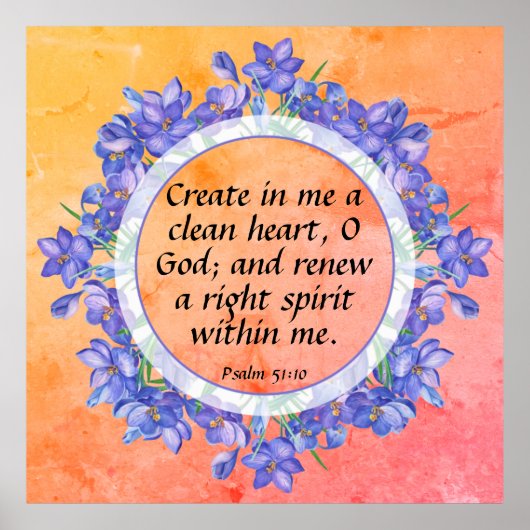 Psalm 51:10 poster (Vorne)
