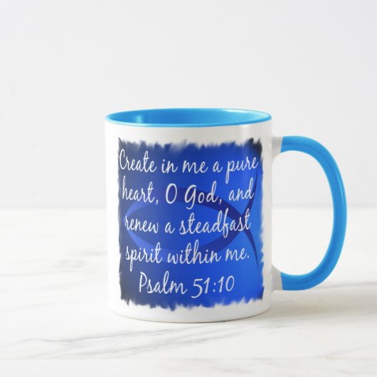 Psalm-51:10 Tasse (Rechts)