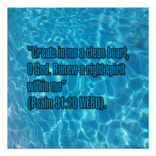 Psalm 51:10 WEBU Poster