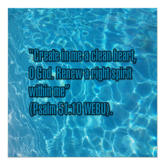 Psalm 51:10 WEBU Poster (Vorderseite)