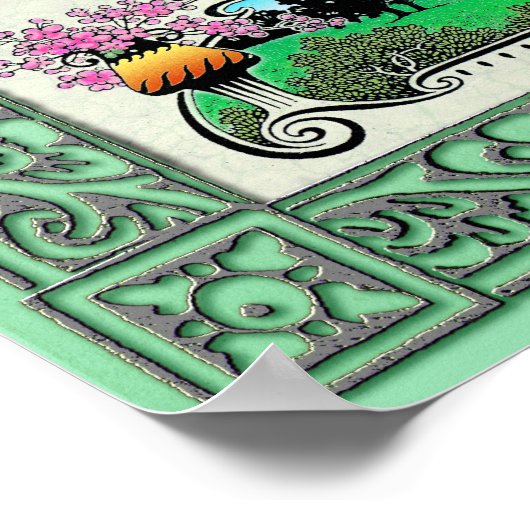 Psalm 51:12 ~ Hebräisch, Englisch und Transliterat Poster (Ecke)