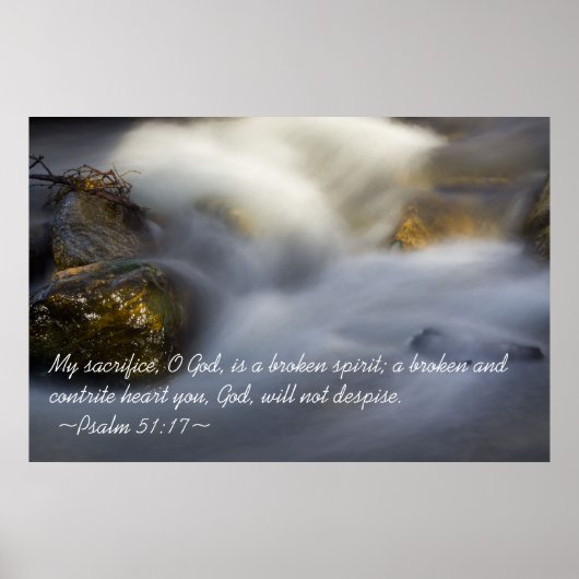 Psalm 51:17 Poster (Vorne)