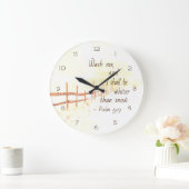 Psalm 51:7 Wash mich und ich werde weißer als Schn Große Wanduhr (Zuhause)