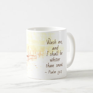 Psalm 51:7 Wash mich und ich werde weißer als Schn Kaffeetasse