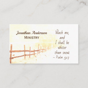 Psalm 51:7 Wash mich und ich werde weißer als Schn Visitenkarte