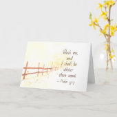 Psalm 51:7 werde ich weißer sein als Schnee Bibelv Karte (Gelbe Blume)