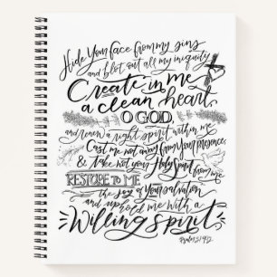 Psalm 51 Spiral-Notebook Notizblock