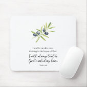 Psalm 52:8: "Ich bin wie ein Olivenbaum." Mousepad (Mit Mouse)