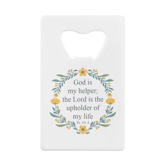 Psalm 54:4 geldbeutel flaschenöffner (Rückseite)