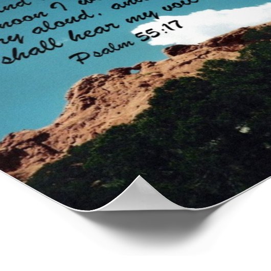 Psalm 55:17 poster (Ecke)