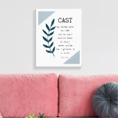 Psalm 55:22 Christliche Wanddekoration aus überzog Leinwanddruck (Insitu (Wohnzimmer))