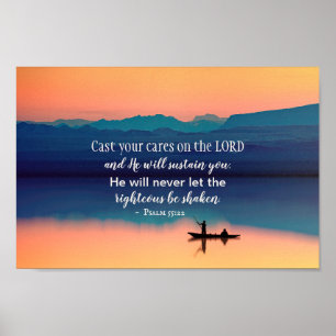 Psalm 55:22 Kümmern Sie sich um den LORD Poster
