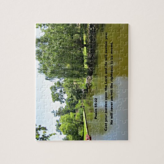 Psalm 55:22 Verschwende deine Last auf den Herrn.. Puzzle (Vertikal)