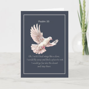 Psalm 55 Introvert christlicher Ausspruch Flieg we Karte