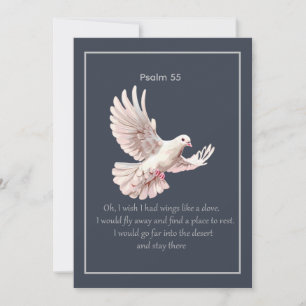 Psalm 55 Introvert christlicher Quote Flieg weg Karte
