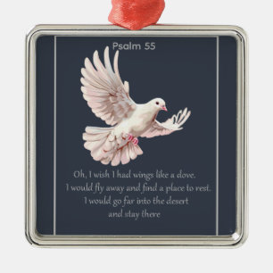 Psalm 55 Introvert christlicher Zitat Flieg weg Ornament Aus Metall