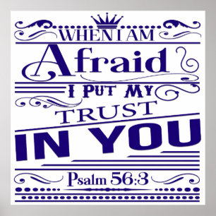 Psalm-56:3 Bibel-Vers-Plakat Poster