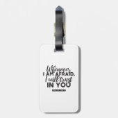 Psalm 56:3 Bibelverse Kunst "Ich werde dir vertrau Gepäckanhänger (Rückseite vertikal)