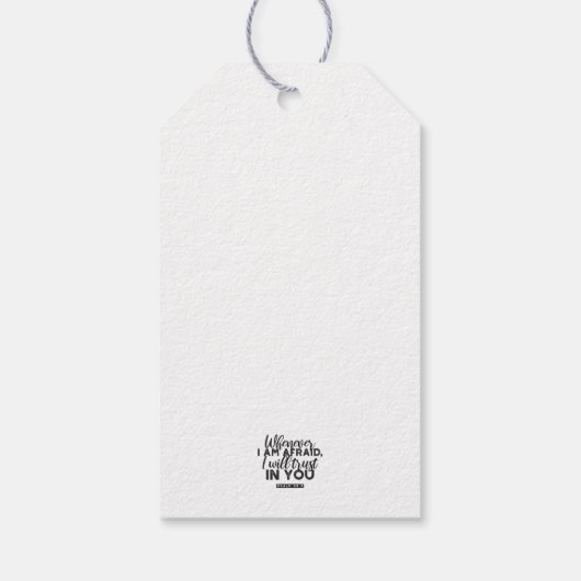 Psalm 56:3 Bibelverse Kunst "Ich werde dir vertrau Geschenkanhänger (Rückseite)