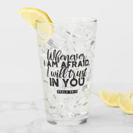 Psalm 56:3 Bibelverse Kunst "Ich werde dir vertrau Glas
