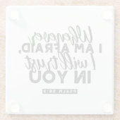 Psalm 56:3 Bibelverse Kunst "Ich werde dir vertrau Glasuntersetzer (Rückseite)