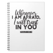 Psalm 56:3 Bibelverse Kunst "Ich werde dir vertrau Notizblock (Vorderseite)