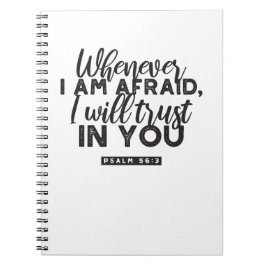 Psalm 56:3 Bibelverse Kunst "Ich werde dir vertrau Notizblock