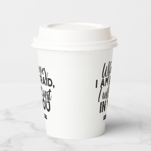 Psalm 56:3 Bibelverse Kunst "Ich werde dir vertrau Pappbecher (Links)