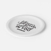 Psalm 56:3 Bibelverse Kunst "Ich werde dir vertrau Pappteller (Schrägansicht)