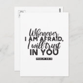 Psalm 56:3 Bibelverse Kunst "Ich werde dir vertrau Postkarte (Vorne/Hinten)