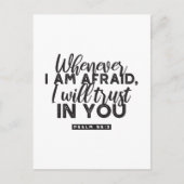 Psalm 56:3 Bibelverse Kunst "Ich werde dir vertrau Postkarte (Vorderseite)