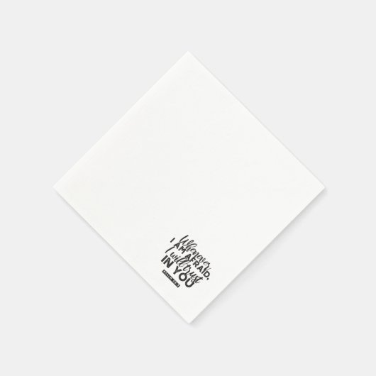 Psalm 56:3 Bibelverse Kunst "Ich werde dir vertrau Serviette (Ecke)