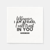 Psalm 56:3 Bibelverse Kunst "Ich werde dir vertrau Serviette (Vorderseite)