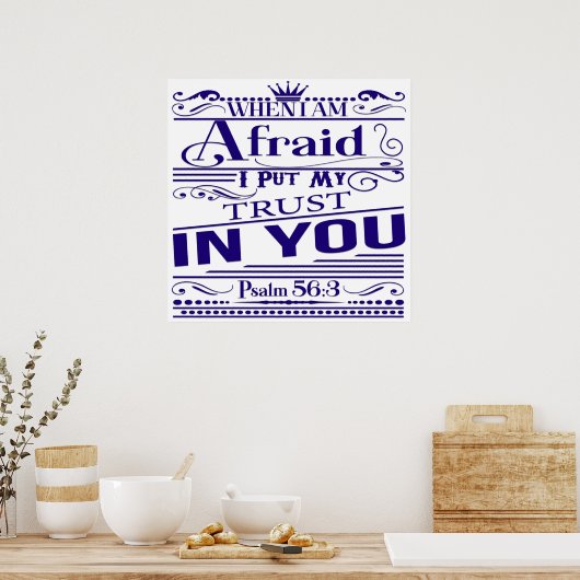 Psalm 56:3 Bibelverse-Poster Poster (Küche)