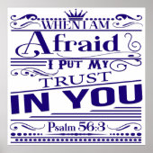 Psalm 56:3 Bibelverse-Poster Poster (Vorne)