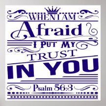 Psalm 56:3 Bibelverse-Poster