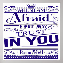Psalm 56:3 Bibelverse-Poster Poster