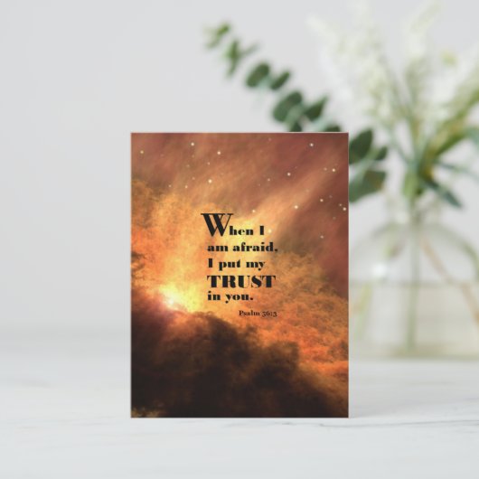 Psalm 56:3 postkarte (Stehend Vorderseite)
