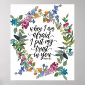 Psalm 56:3 Wenn ich fürchte, ich vertraue Ihnen Poster (Vorne)