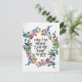 Psalm 56:3 Wenn ich fürchte, ich vertraue Ihnen Postkarte (Stehend Vorderseite)