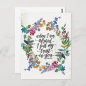 Psalm 56:3 Wenn ich fürchte, ich vertraue Ihnen Postkarte (Vorne/Hinten)