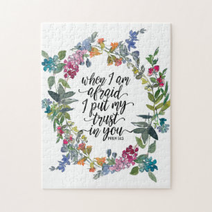 Psalm 56:3 Wenn ich fürchte, ich vertraue Ihnen Puzzle