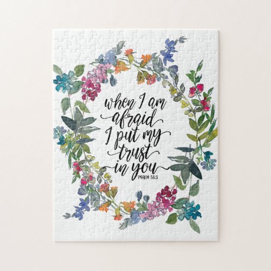 Psalm 56:3 Wenn ich fürchte, ich vertraue Ihnen Puzzle (Vertikal)